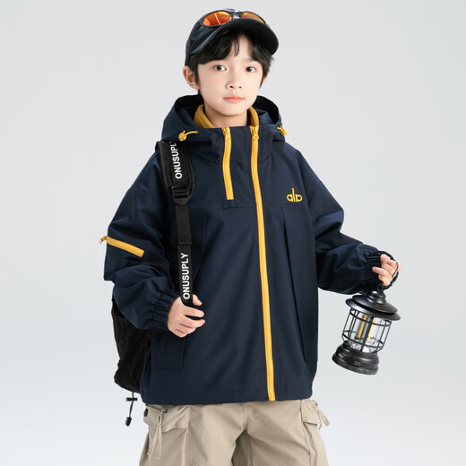 Burwilde international brand boys spring and autumn jacket 2025 new autumn navy blue 110 cm
