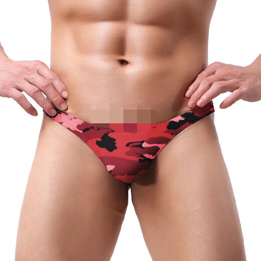 Men's Men's Men's Underwear Breathable Sexy Thong Men's Temptation Trendy Personalized Men's Underwear Red S