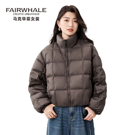 Mark Huafei Puff Down Jacket Women's 2025 Winter New Stand Collar Short Small Bread Jacket Winter Jacket