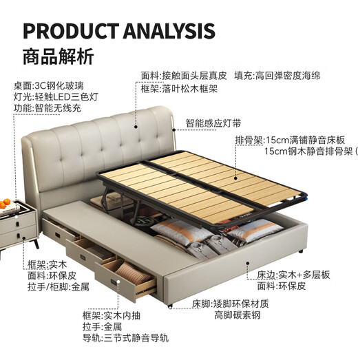 Xiangli Huating government subsidized simple double bed 1.8m