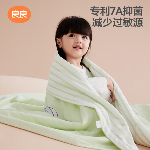 Liangliang (Liangliang) Baby Quilt Hypoallergene Herbst- und Winterkinder Quilt Kindergarten Quilt Nap Nap Newborn 7A Antibakterielles Quilt Puzzle Blaues Dünn Baumwolle [40G Frühlings- und Herbstquilt] 150*120 cm Cover Quilt (geeignet für 0-6 Jahre alt)