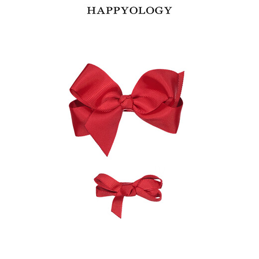 Happyology British children's hair clips set of two cute hair accessories little girl headdress ribbon bow