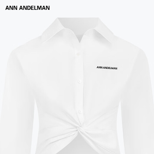 ANN ANDELMAN offizieller Direktvertrieb weißes Hemd Damen Langarm Herbst 2025 neues Twist Tight Top Weiß XS