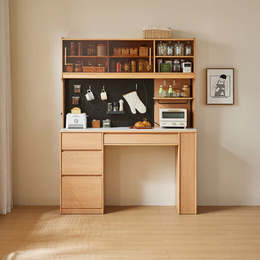 Lin's Home Sideboard Telescopic Dining Table Wall-In-One Multi-Function Storage Cabinet UB8T