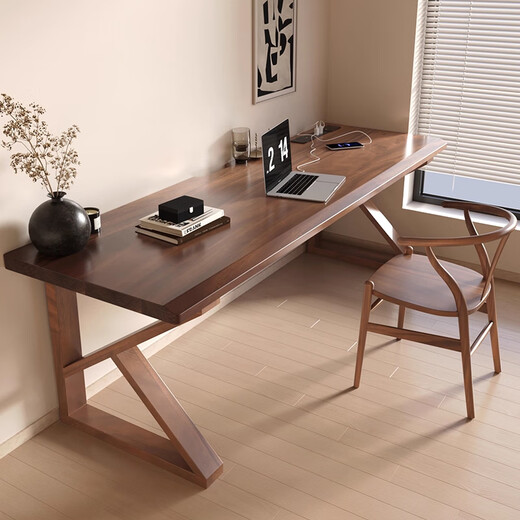 Dream theme all solid wood computer desk bedroom home desk student study table double gaming table long table wall workbench supports color and size customization