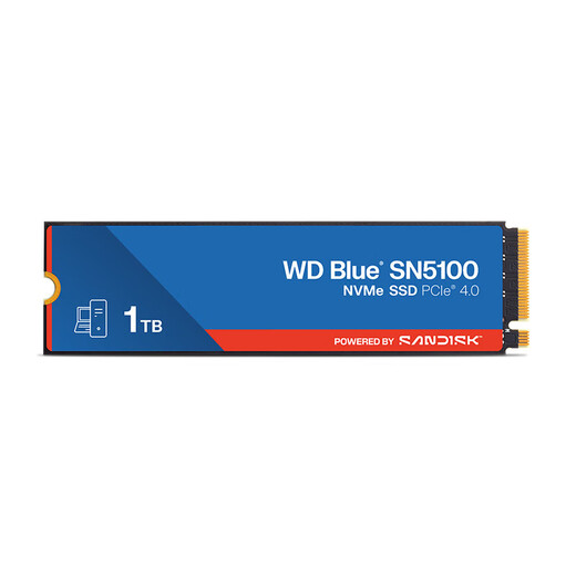 Disque SSD Western Digital (WD) Interface NVMe M.2 Accessoires informatiques AI Disque dur de jeu pour ordinateur portable Les particules originales ne sont pas fausses et ne ralentissent pas SN5100 | PCle4x4 7 100 Mo/s Grande capacité 1 To