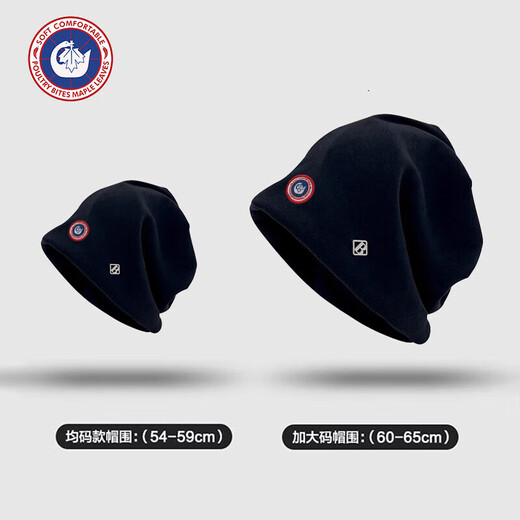 SCOTT GOOSE Face-showing Small Cold Hat Pile Hat Autumn and Winter Warmth 2026 Windproof Big Head Circumference Baotou Knitted Baotou Hat Confinement Hat Black. Extra Size (60-65cm)