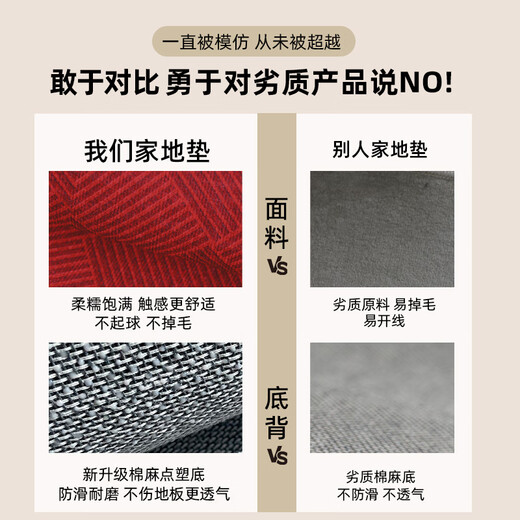 
Nanjiren entrance door floor mat 2025 new style red housewarming door mat door mat door anti-slip dirty-resistant door outside floor mat Bruvie-15866 80cm*120cm small size recommendation