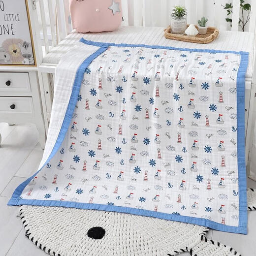 Baby baby gauze bath towel cover blanket pure cotton water-absorbent six-layer toddler bath towel children's winter super soft type A cotton 6-layer gauze wide edge drift bottle 110*110