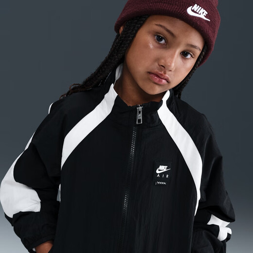 Nike (NIKE) big children's loose sports jacket for boys and girls woven lightweight stacked mesh jacket NIKE IH5968