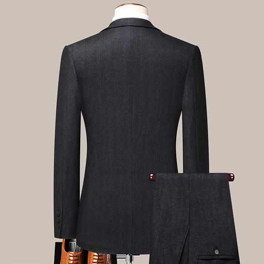 BOSS business casual wool suit jacket men's spring and autumn high-end wedding banquet middle-aged men's suit suit two-piece set 2XL 185 suitable for 155-170Jin Jin equals 0.5 kg