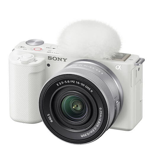 Sony (SONY) ZV-E10K half-frame mirrorless camera, skin-beautifying photo, precise focus, VLOG APS-C format, zve10 ZV-10 ZV-E10K set in white, free 128G card + leather case + camera bag, official standard configuration