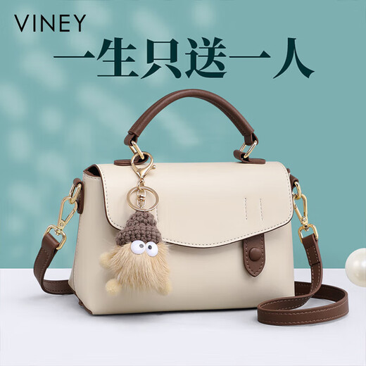Viney bag women's bag cowhide style Cambridge bag light luxury crossbody shoulder bag birthday gift brand for girlfriend and wife