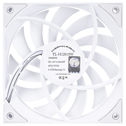 利民（thermalright）TL-H12015 15mm薄扇三相六极马达S-FDB V2轴承120mm标准15mm厚度机箱风扇 TL-H12015W白色薄扇丨单包盒装