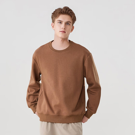 Mark Huafei spring and autumn long-sleeved round neck sweatshirt men's loose slimming printed pattern casual sports student outer wear versatile top heavy cotton - black #JMK red care bear 2XL