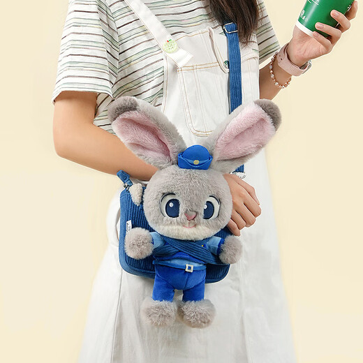 迪士尼（Disney）疯狂动物城朱迪斜挎包兔子玩偶包毛绒玩具娃娃女孩生日礼物女朋友