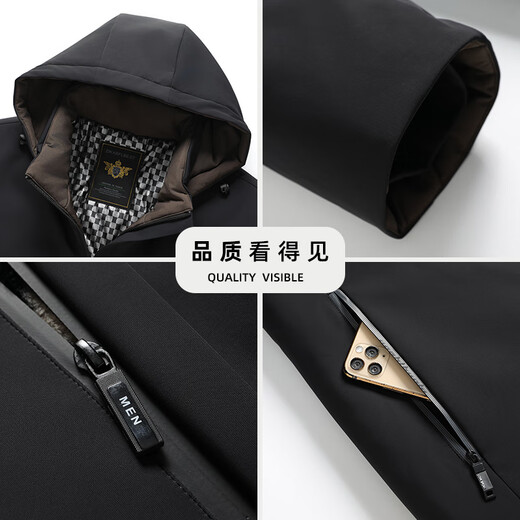 Woodpecker (TUCANO) cotton-padded jacket for men, winter daddy jacket, middle-aged and elderly people, plus velvet and thickened cotton-padded jacket, men's warm and cold-proof clothing