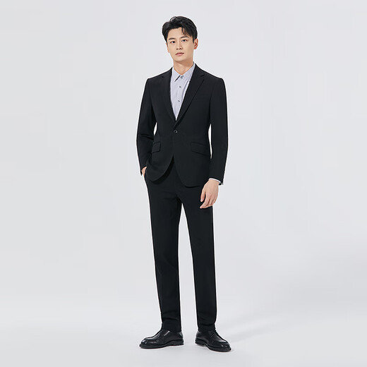 Lilang Shopping Mall Suit Suit Men's Business Formal Wear Two-piece Suit Wedding Autumn 2025 New Style Black (25QXF121SA) 175A