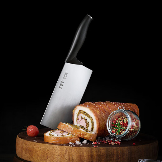 王麻子菜刀刀具家用切菜刀不锈钢厨具圆弧刀背切片刀自营家庭用菜刀