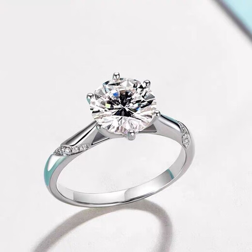 Pt950 Platinum Diamond Ring for Women Genuine Moissanite Ring for Women Proposal Engagement Ring Jewelry Gift 3.80g Psychic Six Claws 0.5 carat No. 8