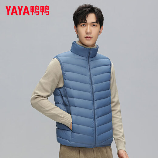 YaYa 2025 New New National Standard Lightweight Down Jacket Men's Warm, Fashionable and Trendy Outerwear Vest Vest K Black XL