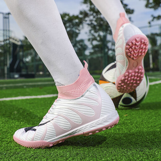 Fußballschuhe für Jungen und Mädchen Training Wettbewerb Schuhe Pink gebrochene Nägel-Zhuo 698 35