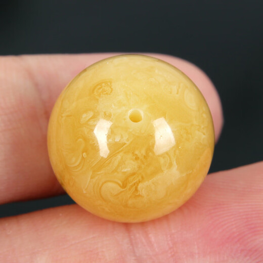 Yuzhi 1 item 1 certificate 1 shot natural Russian material unoptimized beeswax round beads single bead separated beads with beads diameter 18mm 3.48g diameter 18mm orphan G683