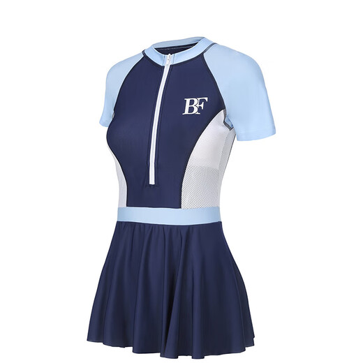 泳衣女式运动新款遮肉显瘦泳装女款连体保守泡温泉游泳馆专用 E93+泳帽+泳镜 3XL 建议体重128-144斤