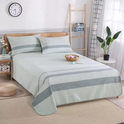Luo Shengkaili old homespun cotton old coarse cloth mat three-piece set summer folding air-conditioned mat green 250*250 (mat + double pillowcases)