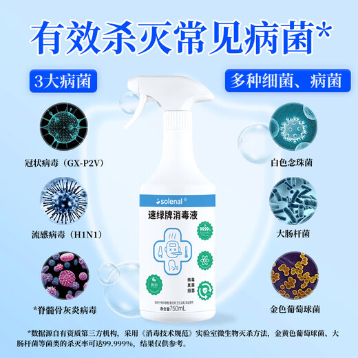 Solenal Disinfectant Spray Hypochlorous Acid Disinfectant Spray 750ml Chlorine-Containing Deodorizing Sterilization and Odor Disinfectant Water