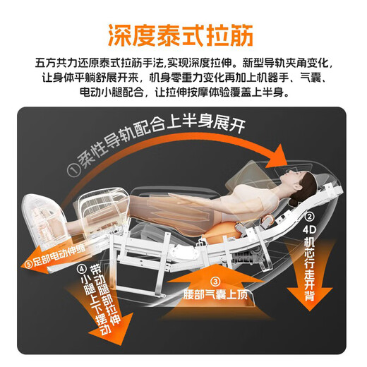 IRest massage chair home state-subsidized flexible guide rail zero gravity space capsule 2025 top ten brands full body 4D massage automatic parent gift S750pro/S750plus 10,000 yuan flagship - super new product S750plus titanium gray