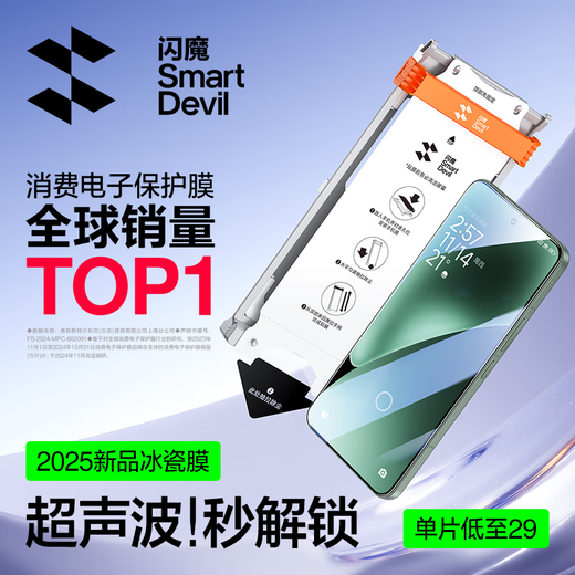 SmartDevil Ultrasonic Unlocking Suitable for Xiaomi 15pro mobile phone film 14pro tempered soft film ultra universal xiaomi full coverage ice porcelain film high definition anti-fingerprint and wear-resistant 1 piece