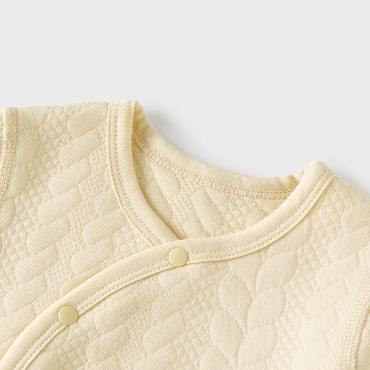 Tongtai baby jumpsuit autumn and winter pure cotton warm baby clothes newborn baby romper pajamas yellow 73cm
