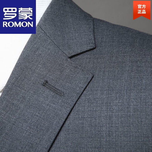 ROMON 140 count 100% wool men's suit suit wedding dress formal B/C/D multi-version high-end autumn and winter suit gray 2XL 185/104B