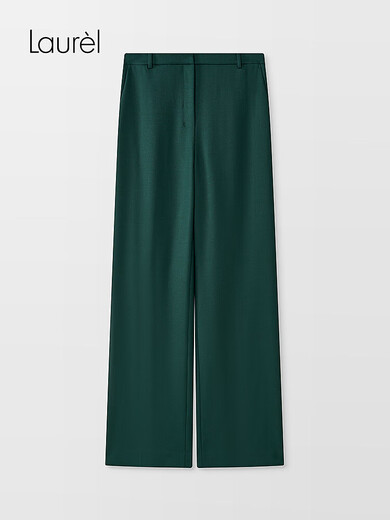 Laur l velvet merino wool 25 new autumn Berlin green leg straight nine-point trousers LWL363K01700 XS
