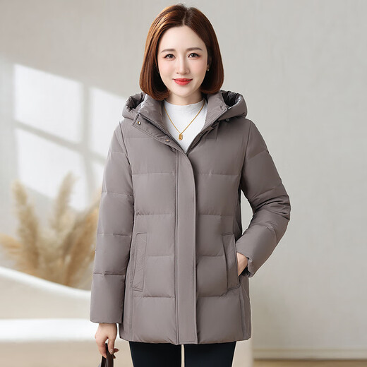 CANDYPRINCE Mother's Down Jacket, Elderly Down Jacket for Women, Middle-aged and Old Mother's Style Winter Jacket for 60-70 Years Old, 53 Styles/Coffee Color 3XL/Recommendation - (Weight 121-135 Jin Jin equals 0.5 kg)