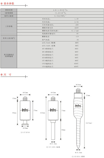 Chengdu ZJ-27/CF35 ionization vacuum gauge vacuum detection ZJ-27/CF35
