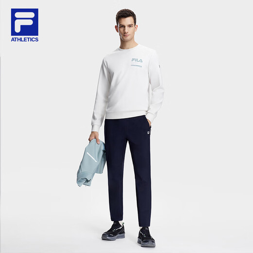 FILA official men's knitted trousers 2025 autumn and winter simple fitness straight sports pants running training pants
