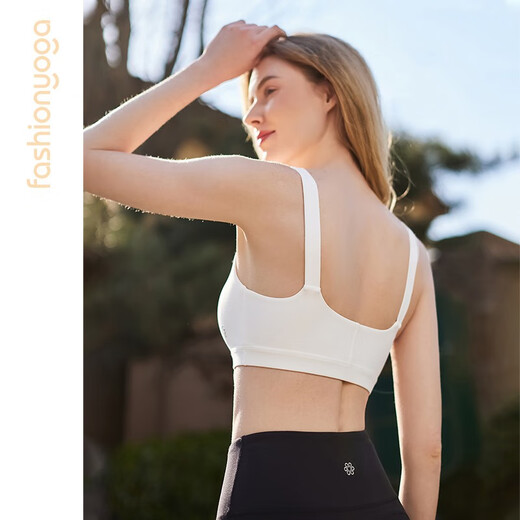 Häufige Yoga Sportweste für Frauen bequem nackt Nackt fühlen weiche und klebrige Außenbekleidung Training Übung BH Yoga Unterwäsche FC12113 Nackt weiß [abnehmbares Brustpolster] xl