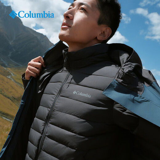 Columbia Outdoor 25 Autumn and Winter New Men's Silver Point Thermal Three-in-One Cotton Liner Waterproof Jacket XE2541 429 Azure Blue and Shark Black M (175/96A)