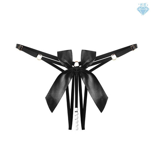 Women's underwear couple style passionate thong embroidered one rope T-shaped large pearl underwear sexy hot lace red one size