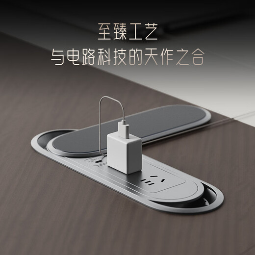 Qiheng (XIIBLC) President's Desk, Boss Table and Chair Combination, Chairman's Room Furniture, High-End Modern Executive Desk, General Manager's Desk, 2.8-meter President's Desk + Luxurious Nappa Cowhide Boss Chair