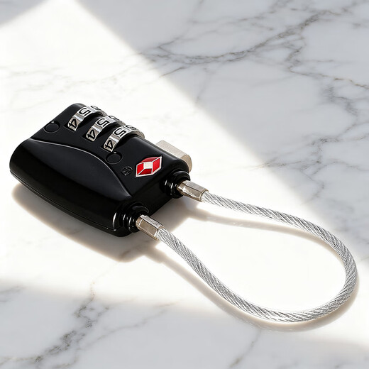 Auburn TSA -Kabel -Vorhängeschloss Passwort Lock Global Travel Bag Rucksack Schloss Schubladen -Türschloss 7608 Schwarz