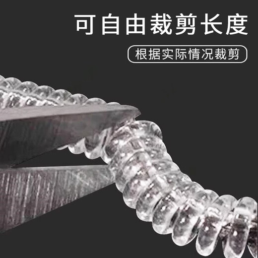 Zhenwu labubu doll anti-fall buckle labubu hanging doll coil lanyard keychain anti-lost pendant 2 pieces in Aurora white + 2 pieces in transparent color