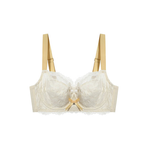 GOSO underwear women's comfortable top support with stylish and traceless gathering women's bra 2012009 beige (thin cup) (memory steel ring) 85C