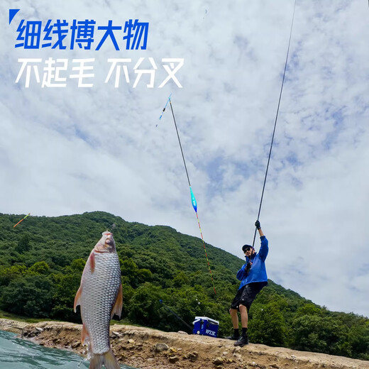 Weituosen Dali horse line set main line set complete set + fishhook fishing line big silver carp and bighead carp 4.5 meters, pull continuously, fishhook is tied, 5 rolls, No. 4
