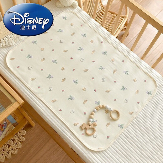 Disney newborn diaper pad, baby diaper pad, children's diaper pad, waterproof class A pure cotton washable 1 pack (beige panda) class A knitted cotton 30*50cm