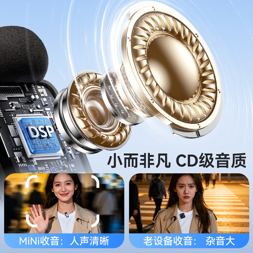 Good Shepherd Mini Wireless Lavalier Microphone Special Radio Recording Equipment for Mobile Live Broadcast Anchor Short Video Conference Interview Outdoor Professional Noise Reduction Radio