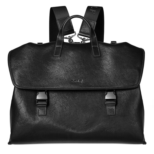 Golf (GOLF) business briefcase men's soft leather 14-inch laptop bag multi-functional one-shoulder cross-body backpack