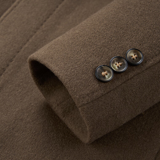 Pierre Cardin double-sided woolen mid-length wool coat for men autumn and winter new warm woolen coat jacket men's brand men's clothing 6807 medium slit - Navy L 175 size - suitable for weight 125-140Jin Jin is equal to 0.5 kg